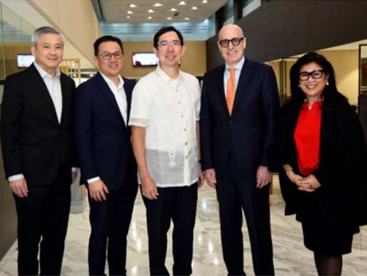 Photo shows (from left): Wilson Go, Kyndryl Philippines Managing Director; Andrew Lim, Kyndryl ASEAN Managing Director; TG Limcaoco, BPI President and CEO; Elly Keinan, Kyndryl Global Group President; and Mariels Winhoffer, Kyndryl Global Business Development Leader.